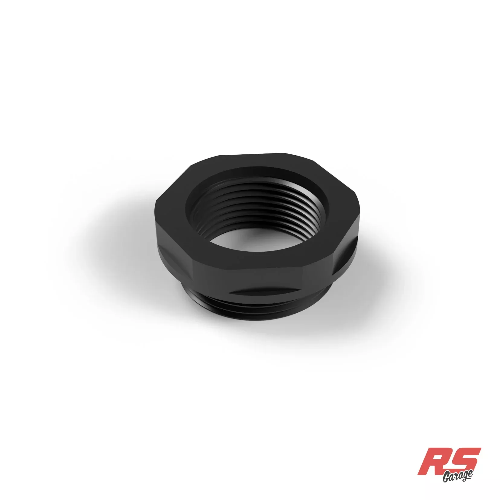 -20ORB Male to -16ORB Female, Straight, Aluminum, Anodized Black