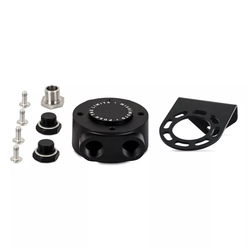 Mishimoto M22 x 1.5 – Remote Oil Filter Mount – Black