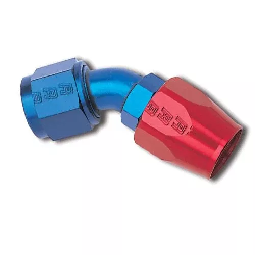 Russell Performance -6 AN Red/Blue Straight Full Flow Hose End